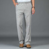 Linen Solid Color Casual Pants