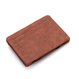 PU Creative Magic Flip Card Holder Men's Lady's Wallet Zipper Coin Short Purse