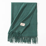 Pure Color Artificial Cashmere Scarf, Women's Winter High-grade Shawl