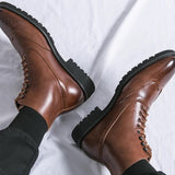 Men's Fashion, Thick Sole Mid Top Work Shoes