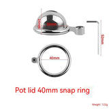 Male Stainless Steel, Catheterizable Chastity Lock