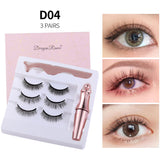 Natural Long Lasting, Magnetic Liquid Eyeliner & Magnetic False Eyelashes & Tweezer