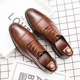 British Style Three-joint Men's Pointed Toe Shoes