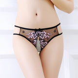 Women's T-shaped Transparent Lace Crotch Panties (Pack of 2)