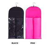 Silk Screen Non-woven Wigs Bags, PVC Wig Packaging Dustproof Bag