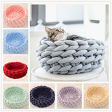 Cat House Cushion, Soft Long Plush Warm Pet Mat, Cute Kennel Cat Sleeping Basket Bed, Round Fluffy Comfortable Touch Pet Products