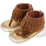 Summer Girls' Sandals, Children's Retro Tassel Flannel Baby Shoes