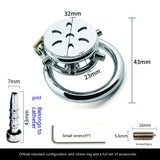 Stainless Steel Female Anti-escape, Flat Chastity Lock, Catherer Device