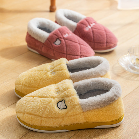 Bear Slippers, Winter Home Warm Plush Shoes