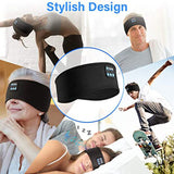 Wireless Bluetooth Sleeping Headband, Thin Soft Elastic Music Earphones, Eye Masks for Side Sleepers or Sporties