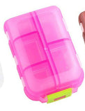 Travel Pill Organizer, 10 Grid Moisture Proof Pills Box for Pockets and Purses, Daily Portable Vitamin Medicine Container