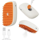 USB Rechargeable Pets' Steam Brush, Spray Massage Comb, Grooming Tools