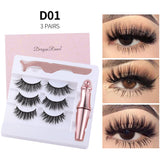 Natural Long Lasting, Magnetic Liquid Eyeliner & Magnetic False Eyelashes & Tweezer