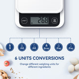 Smart Kitchen Device, Food Calories, Cook Bake Digital Scale with Nutrition Calculator App