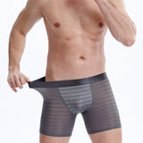 Air-permeable Long Boxer Briefs, and Anti-wear Ice-silk Leg Trunks