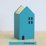 Cute Pen Holder with Wooden Room Type Desktop