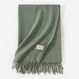 Pure Color Artificial Cashmere Scarf, Women's Winter High-grade Shawl