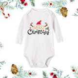 Christmas Newborn Baby White Long Sleeves Jumpsuit