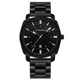 Men's Stainless Steel Mineral Reinforced Glass Mirror Watch