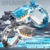 New Shark Electric Water Gun, Fully Automatic Continuous Fire, Large Capacity Beach Summer Children's Playing Toys