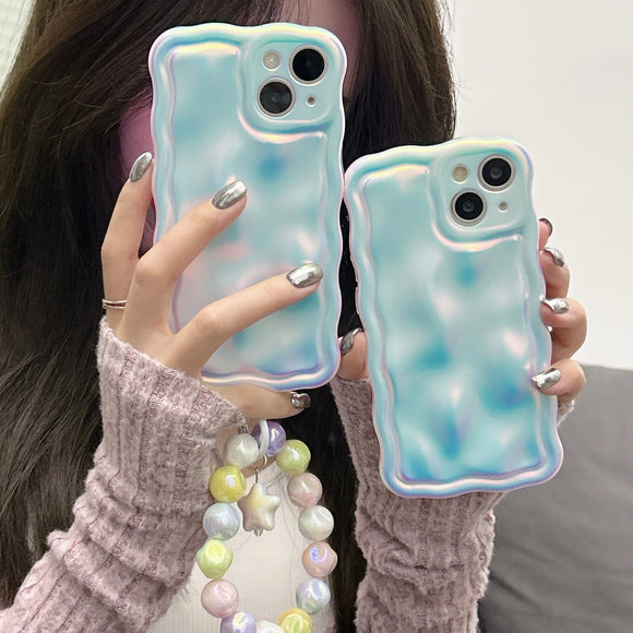 Laser Wave Edge Silicone Phone Case