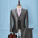 Men's Three-piece Korean Slim Business Suit