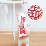 Wooden Pole Steel Wire Toy Fishing Rod, Carbon Fiber Carp Streamer Funny Cat Stick