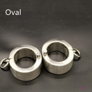 Men and Women's Fashion Stainless Steel Hand and Ankle Jewel Cuffs, Cosplay Accessories