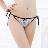 Women's T-shaped Transparent Lace Crotch Panties (Pack of 2)