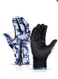 Winter Gloves Touch Screen Riding Motorcycle Sliding Waterproof Sports Gloves with Fleece