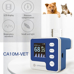 Veterinary Mainstream CO2 Capnograph, Vet Respiration End-tidal ETCO2 Monitor