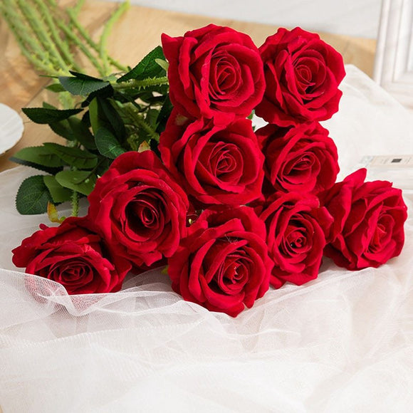 Artificial Red Rose, Living Room Home Decoration, Flowers Bouquet