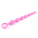 Silicone Butt Plug, Pull Beads Women's Anal Dilatation Device