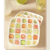 Ice Cube Mold Press with Lid, Household Storage Box