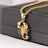 Gothic Vintage Stainless Steel, Scorpion Pendant Necklace