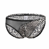 Men's Leopard Briefs, Fashion Wild, Male Underwear Mesh Breathable Tides