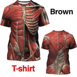 Summer Fashion Muscular Man, 3D Digital Print T-shirt