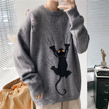 Loose and Lazy Style, Printed Sweater Pullover Top