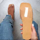 Summer New Flat-bottomed Square Head Sandals