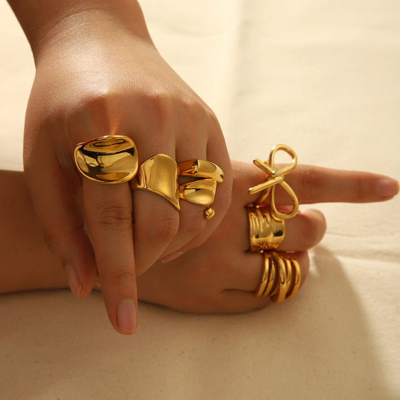 Women's 18K Faux Gold, Stainless Steel Ring