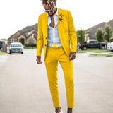 Formal Solid Color Two-piece Suit