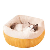 Durable Washable Cat Sofa Bed, Cozy Circular Kennel Calming Pet Basket, Kitten Puppy Crate Nest for Sleeping