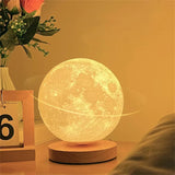 Creative 3D Magnetic Floating Levitating Moon Lamp, Touch Control 3 Color Moon Lunar Night Light for Home Office Room Decor