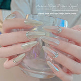 Magic Mirror Effect, Moonlight Aurora Powder, Nail Liquid