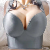 Women's Glossy Surface without a Scratch, Plus Size Wireless Body Shaping Brassiere