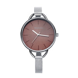 Women's Mesh Strap Watch with a Large Dial
