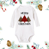 Christmas Newborn Baby White Long Sleeves Jumpsuit