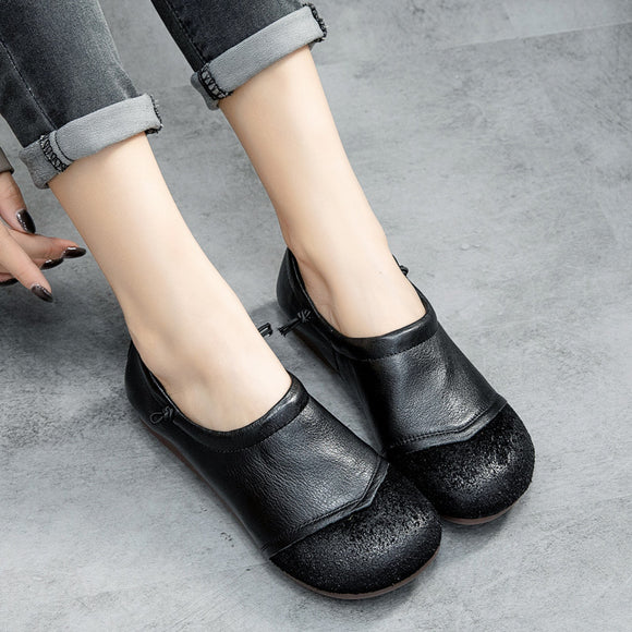 Leather Retro Casual Soft Sole Women's Shoes