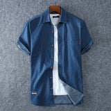 Men's Denim Short Sleeve Shirt