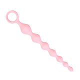 Silicone Butt Plug, Pull Beads Women's Anal Dilatation Device